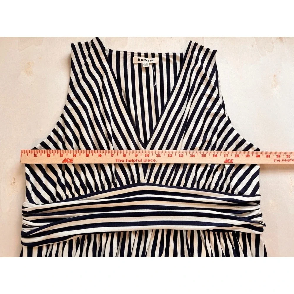 NWoT Boden Women's 20-22R Black White Stripe Elodie Jersey Maxi Dress